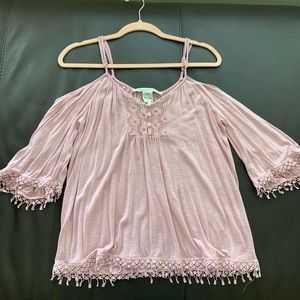 Beautiful pink off the shoulder blouse